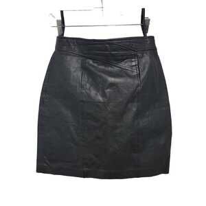 Black Leather Mini Skirt